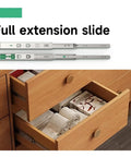 Soft Close Drawer Slides 22 Inch Full Extension Heavy Duty Ball Bearing Side Mount Cabinet Glides 2 Pairs installed in wooden drawers