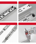 Soft Close Drawer Slides 12 Inch Beefy Heavy Duty 100 Pound Ball Bearing Full Extension Side Mount Cabinet Slides For Kitchen Bathroom And Office 5 Pairs Easy Install Easy Release Clips Quiet Operation, 12-inch steel slides