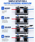 Secure Heavy Duty Spring Loaded Soldering Jig Grips Stripped Wires Snug For Rapid Circuit Board Wiring And Straightforward Diy Electronics Repair Without The Hassle setup steps for efficient soldering workflow.