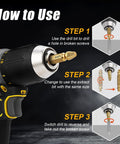 Instructions for Premium 13 Piece Screw Extractor Set For Damaged Stripped Screws With HSS 6542 Titanium Gold Coated Bits Two In One Easy Out Kit