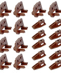 Heavy Duty Drawer Slide Repair Kit 10 Piece Set Reinforced Hard Plastic brown sliders for cabinet and dresser glides.