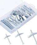 Hollow Wall Anchors Set 44 Pc Heavy Duty Toggle Bolts And Wing Nuts Kit For Drywall Hanging Pictures Curtains Plants