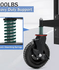Close-up of 8 Inch Gate Wheel With Brake, Heavy Duty Gate Wheel Caster, 360 Degree Rotation, Spring Loaded, 600lb Capacity for gates