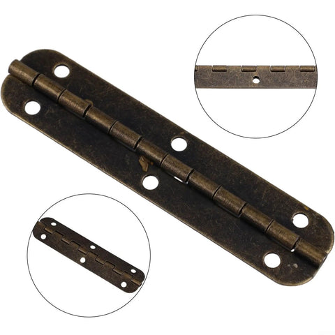 65Mm Oval Hinge For Cabinets Jewelry Boxes And Luggage In Vintage Bronze Zinc Alloy Long Hinge With 6 Holes Narrow Side Design