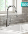 Oletto Spot Free Stainless Steel Kitchen Faucet With Pull Down Sprayer, Dual Function, 360 Degree Swivel, High Arc Spout