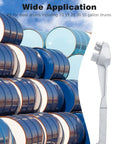 Lightweight Aluminum Drum Wrench for gallon drums opens two inch and three quarter inch bung caps on ten to fifty five gallon barrels