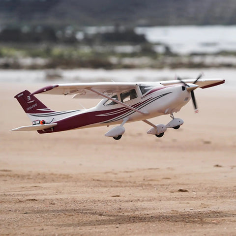 Cessna 182 RC Plane For Beginners And Adults, 1500mm Wingspan Red Starter Friendly Single Engine Propeller Hobby Aircraft flying