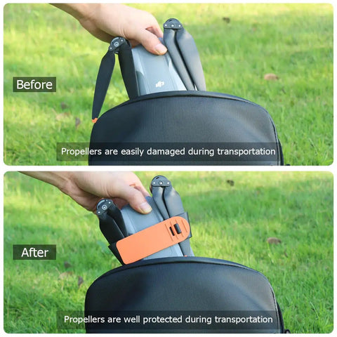 Before and after use of Propeller Holder And Guard Strap For DJI Air 3 And Air 3S Drones, protecting blades during storage.