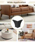 Heavy Duty Black Metal Furniture Legs Set 8 Pcs For Dresser And Cabinet shown under sofa and chair applications