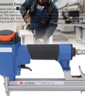 Professional Pneumatic Brad Nailer with ergonomic grip, 20 Gauge Air Nail Gun for upholstery and woodworking tasks.