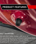 Heavy Duty Rubber Car Door Slam Stoppers And Buffer Pads Set Of 10 on vehicle door, providing impact absorption for paint protection.