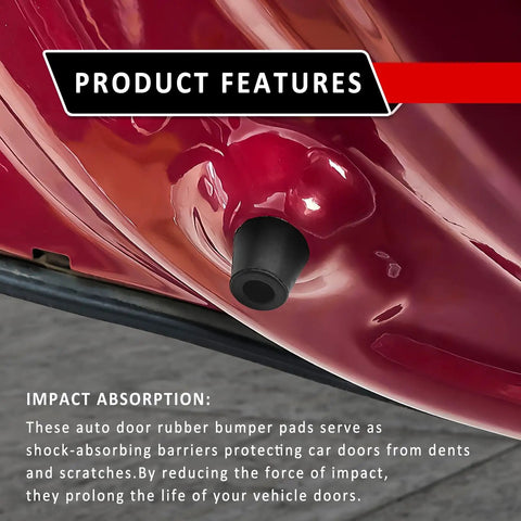 Heavy Duty Rubber Car Door Slam Stoppers And Buffer Pads Set Of 10 on vehicle door, providing impact absorption for paint protection.