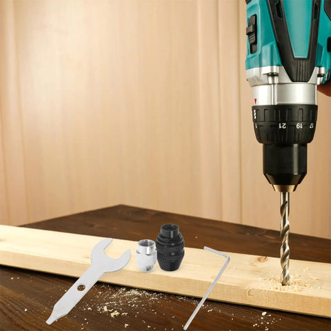Drill using Miniature Drill Chuck Collet Set With Ten Copper Core Collets And Two Wrenches For Precision Grinding Machines And Rotary Tools