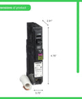 QO115DFC 15 Amp Single Pole Dual Function CAFCI and GFCI Circuit Breaker With Plug On Design For QO Load Centers 120 VAC ANSI UL Listed