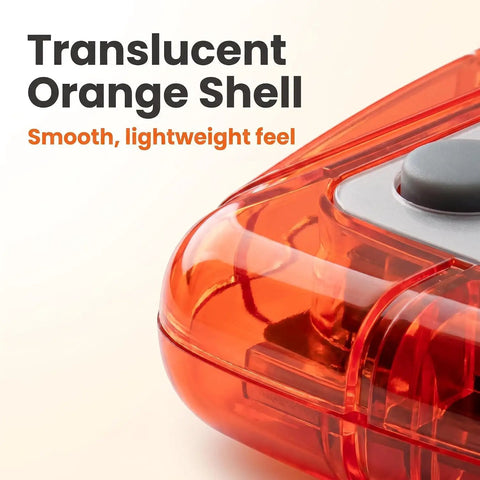 Portable Mini Digital Pedometer With LCD Screen Step Counter Tracking Walking Distance In Miles Calorie Burn And Exercise Time Plus Daily Target Monitor For Walks Runs And Daily Fitness On The Go Red, translucent orange shell