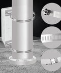 Pole Mounting Kit 304 Stainless Steel With Adjustable 50 To 200mm Clamp Heavy Duty Brackets For Outdoor Electrical Boxes