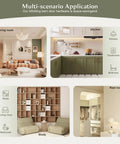 Image of multi-scenario applications of bifolding barn door hardware in living room, kitchen, study, and restroom.
