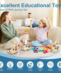Awesome 3 In 1 Smart Home STEM Kit For Kids 8 To 12 With ESP32 Controller Wooden 3D Puzzles And DIY Building Crafts Educational Coding Toys Gift For Christmas And Birthday Boys And Girls in a home learning scene