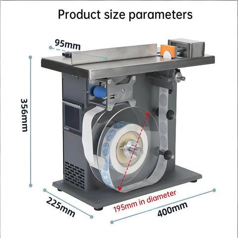 Xoiasth Semi Automatic Corner Labeling Machine With Plc Microcomputer Control 90 Degree Right Angle Label Applicator dimensions and features.