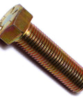 Grade 8 Fine Thread Hex Cap Screws 7/16-20 x 1-1/2 Inch Yellow Zinc, Heavy Duty Hex Bolts for Automotive and Machinery