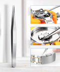 Close-up of Grooved Watch Back Opener Kit For Notched Cases with Easy Grip Back Remover; Ideal for DIY Watch Repair and Battery Replacement.