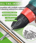 Pro Grade Hex Washer Head Self Drilling Screws And Tapping Fasteners From Tough 410 Stainless Steel With 300 Piece Assorted Kit Plus Matching Washers In A Clear Case for versatile drilling on wood and metal.