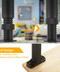 Heavy Duty Bed Support Legs 8 Pack Adjustable Height Center Supports For King Queen Bed Frame Slat Replacement close-up of adjustable leg with nut.