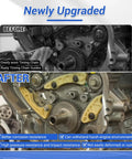 Before and after of Timing Chain Kit Water Pump With VCT Solenoid Actuator Gear For 2.4L GM Engines 2009 To 2017