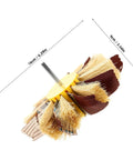 Heavy Grip Sisal Sanding Drum Buffing Wheel For Wood Furniture Polishing And Groove Cleaning, 16cm diameter with sword hemp bristles.