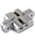 Hidden Door Hinges Two And Three Eighths Inch Concealed Cross Hinges Zinc Alloy 180 Degree Swing 8 Pack for wood doors and cabinets
