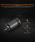 2250KV Sensored Brushless RC Car Motor For 1/8 Scale Monster Trucks, 3-6S LiPo Ready, IP67 Waterproof on black background