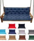 Outdoor Porch Swing Cushion Replacement For 2 To 3 Seater Benches With Backrest Waterproof Polyester Fabric in various colors