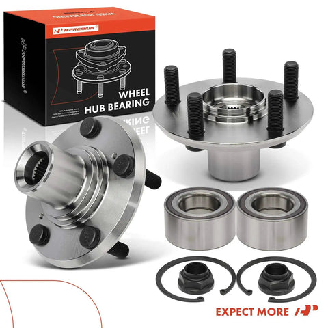 2 Pack Front Wheel Bearing And Wheel Hub Kit With Nut For Honda Odyssey 2005 To 2010, includes components on display.
