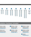 24 Inch Center To Center Matte Black Appliance Pull Bar Handle with included screws and washers for paneled appliances.