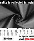 Close-up of 210T Taffeta fabric highlighting quality, used in All Weather Black Backpack Rain Cover For 30 40L Packs.