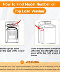 How to find model number on top load washer for Drain Pump Replacement For Washer Fits GUD27ESSM1WW GTUN275EM GTUP240EM GTUP270GM And Kenmore 26615322