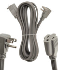 Heavy Duty Extension Cord 3 Ft With Flush To Wall Angle Plug For Air Conditioners And Major Appliances 14 Gauge 3 Conductor 1875 Watts