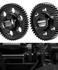 Steel Main Gear 0.5M 44T 48T RC Spur Gear for Arrma 1/18 Granite Grom Typhon 1/14 Mini Mojave close-up, black finish