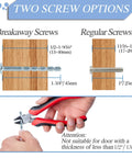 Illustration showing two screw options for Antique Bronze Cabinet Pulls Set Of 10 With 3 Inch Hole Centers and wire cutters.