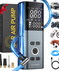 Cordless Tire Inflator Air Compressor With Accurate Pressure Gauge 150 PSI Portable Pump, hose, and nozzles