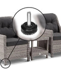 Eight Pack Outdoor Adjustable Furniture Levelers Berber Glide Feet for patio chairs with weatherproof screw-in detail.
