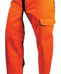 Hi Vis Safety Orange Apron Style Chainsaw Chaps Type A Frontal Protection 5 Layer Chain Stopping Protective Fiber UL Certified ASTM F1897 20 OSHA 1910 266