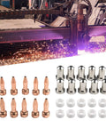 Plasma Cutter Consumables 23 27 30 Piece Set With 10 Electrodes 33366XL 10 80 Amp Cutting Tips 33418 And 10 Rings 33367