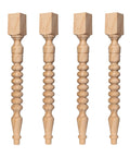 Solid Beech Wood Table Leg Forty Inches High Lightly Sanded Finish Quick Mounts On Wood Frames, set of 4 turning legs.