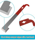 Five Pack Beehive Tool Set With J Hook Frame Lifter And Scraper Stainless Steel Beekeeper Tools showing sharp edges and J hook detail
