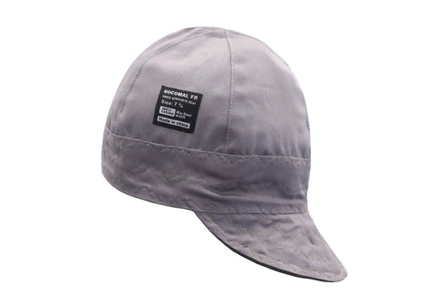 Side view of Workhorse Flame Resistant Welding Cap 10 Oz Cotton Duck Exterior With Water Repellent Oil Resistant Finish Two Sided Six Panel Welder Hat With Plaid Inner Lining ATPV 14 Arc Shield Size Seven And Three Eighths Green on white background.