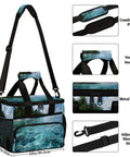 Picnic Backpack Cooler With Built In Lunch Box Insulated For Women And Men showing size and features