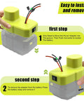 Hands installing Ryobi 18V Battery Adapter with 12 AWG Wire, Power Converter Kit for DIY RC Cars and Trucks, easy installation steps