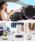 Four Pack Car Coasters With Crystal Rhinestones Universal 2.75 Inch Silicone Cup Holder Coasters used in various settings