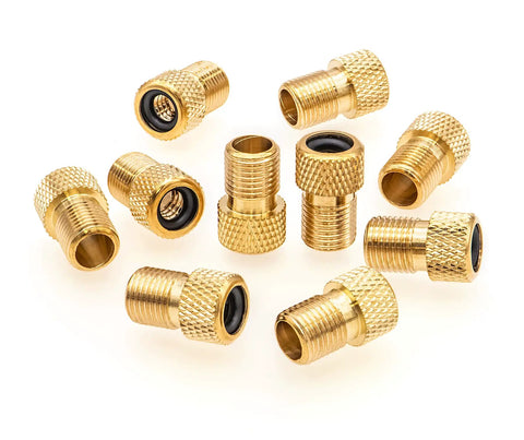 Brass Presta To Schrader Valve Adapter For Bikes Converting Presta To Schrader Lets You Inflate Your Bike Tires With Any Standard Pump
